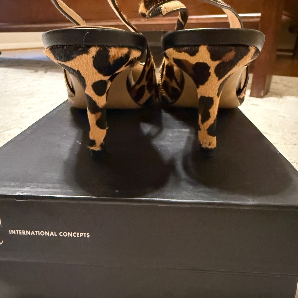 INC International Concepts Animal Print Slingback Heels, 8.5 - Picture 4 of 6